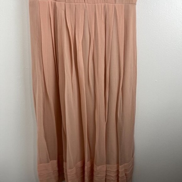 Topshop Pink Pleated Sleeveless Aline Dress - Picture 4 of 9